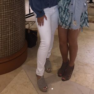 J Crew Stretch White Skinny Jeans